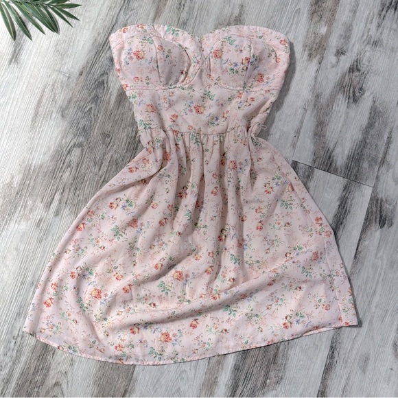 Strapless floral summer dress - Picture 1 of 2